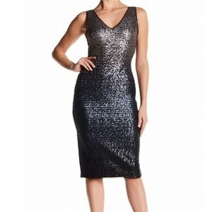 Ombré Sequin Shift Dress
